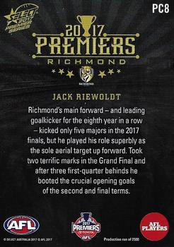 2017 Select Premiers Richmond #PC8 Jack Riewoldt Back